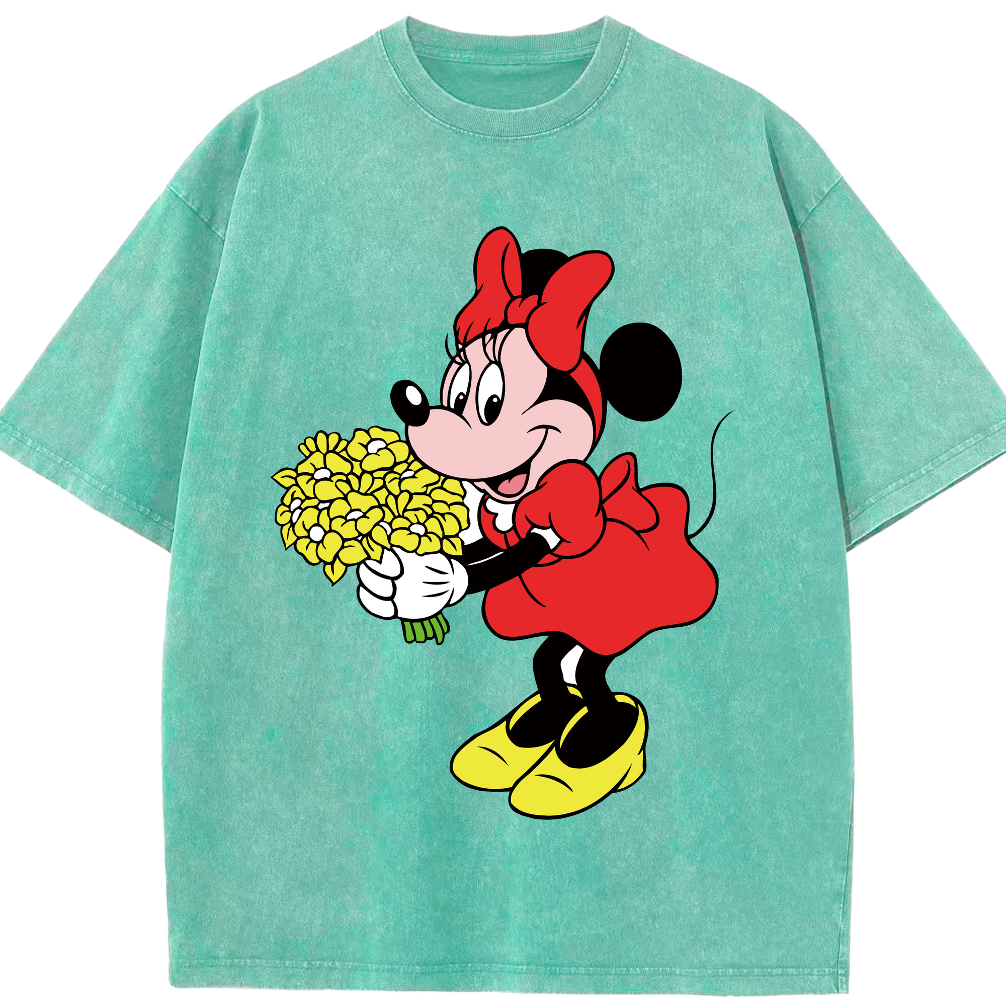 （画像用） ミッキーマウス Mickey Mouse 綿100% ヴィンテージ風 半袖Tシャツ（フロントプリント）